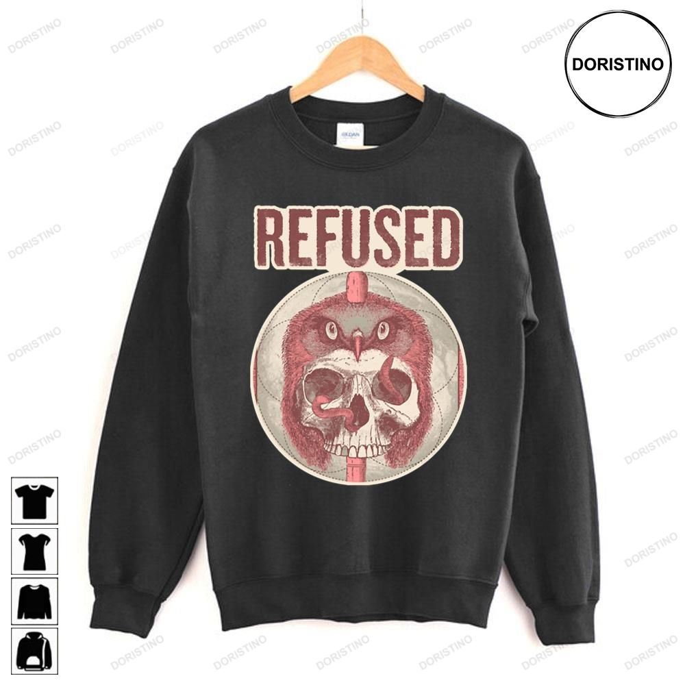 Music Vintage Retro Eagle Worm Skull Vintage Refused Limited Edition T-shirts